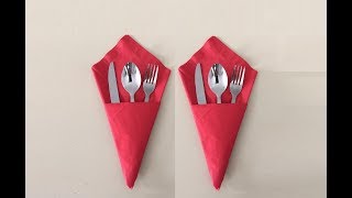 DIY Easy Napkin Folding by MadeByFate 6 [upl. by Gnes]