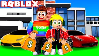 Brothers BUILD 1000000000 MANSION Roblox Tycoon [upl. by Zita]