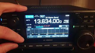 Icom ICR8600 Sync Detection [upl. by Atrebla]