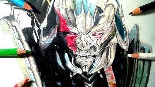 How To Draw Megatron Transformers The Last Knight  Time Lapse Drawing Megatron [upl. by Raddi]