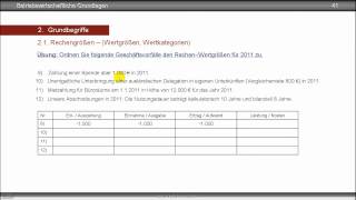 Teil 2 Übung 58 zu den Rechengrößen Auszahlung  Ausgabe  Aufwand  Kosten [upl. by Zehcnas211]