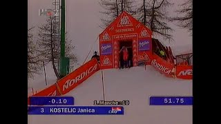 Janica Kostelić wins slalom Sestrieres 2000 [upl. by Wystand]