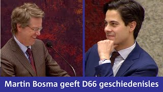 Martin Bosma geeft D66 geschiedenisles [upl. by Ainat]