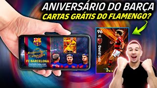 CAMPANHA DE 124 ANOS DO BARCELONA CHEGANDO AO EFOOTBALL 2024 MOBILE JOGADORES DO FLAMENGO GRÁTIS [upl. by Ain]