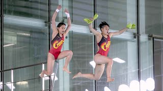 Fun leaps from Olympic diving champions during demonstrations in Hong Kong｜Paris 2024｜中国内地奥运健儿访港｜全红婵 [upl. by Ellehcem999]