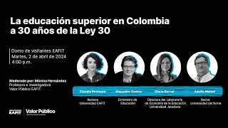 La educación superior en Colombia a 30 años de la Ley 30 [upl. by Edette]