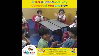 Our Jr KG students at Little Wonder Nursery School had a blast learning the concept of Fast and Slow [upl. by Llednov637]