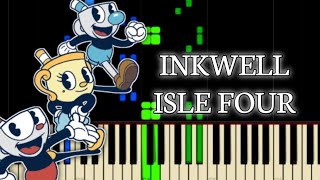 Inkwell Isle Four Piano Tutorial  Cuphead DLC Synthesia  RaptorWader [upl. by Olenolin]