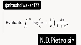 integrate log1  x1  x  2 dx from 0 to 1trending maths viralvideo intergal [upl. by Nnylylloh131]