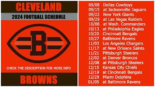 2024 Cleveland Browns Football Schedule [upl. by Ikir]