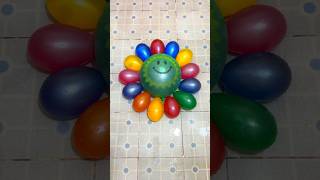 asmr beautiful water colorful Sunflower and mini rainbow balloons pop reverse satisfyingballoonpop [upl. by Ettennor]