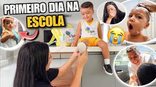 LEVEI MEU FILHO PARA ESCOLA NO PRIMEIRO DIA DE AULA 😭😱 chorei [upl. by Nomyaw]