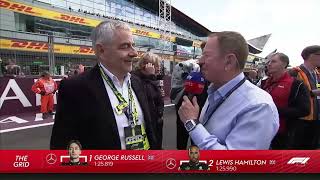 Rowan Atkinson F1 Grid Walk Interview  2024 British Grand Prix [upl. by Ambrosio]