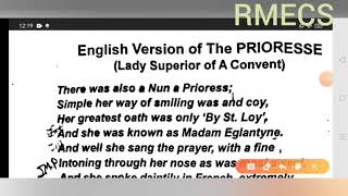 The Prioress By Geoffrey Chaucer BAI Explanation in Hindi by Ramesh Sir [upl. by Stambaugh]