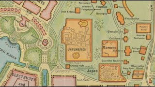 Morocco Next to Jerusalem 1904 World Fair Map Louisiana Purchase  Covenant of Peace vs Friendship [upl. by Eriha661]