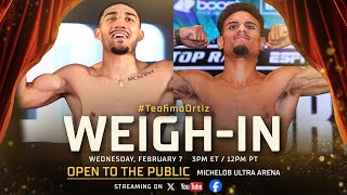 Teofimo Lopez vs Jamaine Ortiz  WEIGHIN [upl. by Okime]