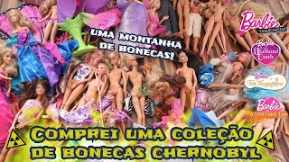 Coleção Barbies Chernobyl ☢️ Comprei uma Caixa barata cheia de Princesas Fashionistas e Acessórios [upl. by Faustena]