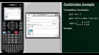 NSPIRE CX CAS Funktioiden kuvaajia [upl. by Atinuj18]