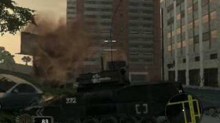 Mercenaries 2 How to demolish skyscraper by a tank [upl. by Ettenil]