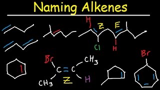 Naming Alkenes IUPAC Nomenclature Practice Substituent E Z System Cycloalkenes Organic Chemistry [upl. by Nirot]