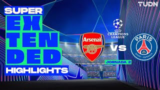 SUPER EXTENDED HIGHLIGHTS  Arsenal vs PSG  UEFA Champions League 202425  J2 [upl. by Sila]