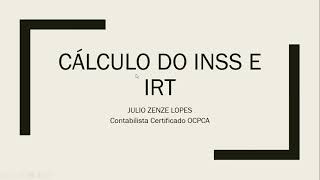 02  Cálculo do IRT e INSS em Angola [upl. by Ronny]