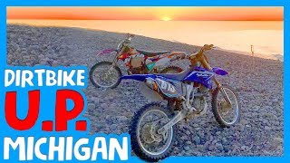 🏁 DIRTBIKE RIDING IN MICHIGAN 🏍 Michigan UP Dirt Bike Ride Muskallonge Lake State Park [upl. by Norel]