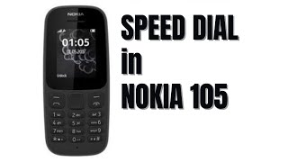 How to Enable Speed dial in NOKIA 105 Mobile [upl. by Favin]