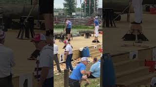 Woodchopping Final Men’s Underhand Hayward Wisconsin Lumberjack World Championships amandabeams3354 [upl. by Lledyl]