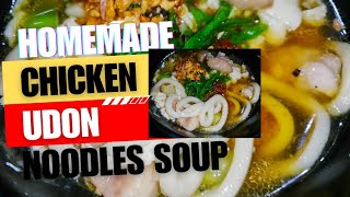 HOW TO MAKE CHICKEN UDON NOODLES at HOME  Japanese Noodles  Easy Steps using limited ingredients [upl. by Bahner628]