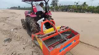 Cleaning Beach with Tractor in Vietnam  Shocking Cleanup Footage [upl. by Manella626]