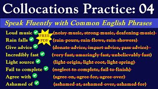 English Collocations for Fluent Speech  Learn English Collocations  Easy English Speaking [upl. by Casteel]