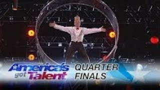 Bello Nock The Wheel Of Death  Americas Got Talent [upl. by Ihtak802]