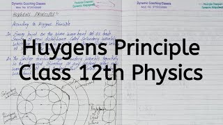 Huygens Principle Chapter 10 Wave Optics Class 12 Physics [upl. by Ardnuahs]