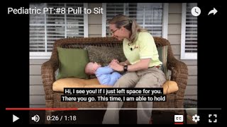 Head control Pull to Sit Pediatric Physical Therapy for Babies 8 [upl. by Hteazile]