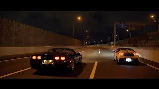 Corvette Convertible amp Honda S660  Night Run [upl. by Aietal]