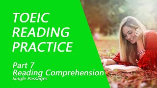 TOEIC Reading Test Part 71 Practice TOEIC Reading Test 2022 with Answers 3 [upl. by Fiel]