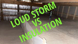 101 Pole Barn Home Build Insulation SoundProofing Clip [upl. by Kcin]