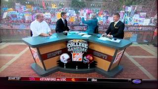 Standford Vs USC  Corsos Pick  Herbstriet stabs Corso  ESPN College Gameday 111613 [upl. by Annais]