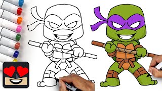 How To Draw Donatello  Teenage Mutant Ninja Turtles [upl. by Lemhaj]