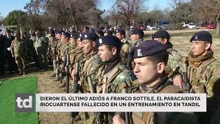 Dieron el último adiós a Franco Sottile el paracaidista Riocuartense fallecido en Tandil [upl. by Arerrac]