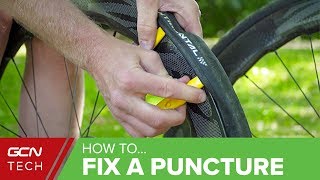 How To Fix A Puncture On A Road Bike  Repair A Roadside Flat Tyre [upl. by Atiragram764]