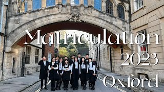 Oxford Matriculation 2023 Vlog 🎓 Im officially an Oxford student [upl. by Alyahc448]