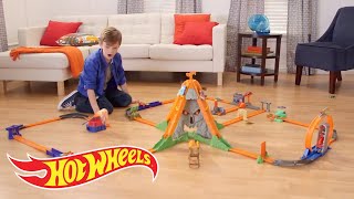 Hot Wheels Track Builder Volcano Blast Demo  OFFICIAL Product Demo  HotWheels [upl. by Gladdy275]