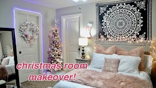 Decorate With Me for Christmas 2020 Christmas Room Makeover VLOGMAS  LexiVee03 [upl. by Eirruc]