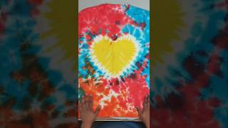 Home made tie dye designs colourful fashion tshirt heart design [upl. by Adlay]