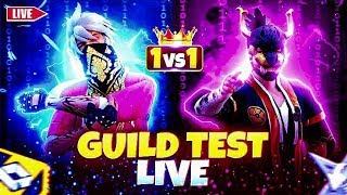 1V1 LEGENDS GUILD TRILS FREE FIRE TELUGU LIVE STREAM REACTION ON YOUR GAME PLAY [upl. by Nevanod]