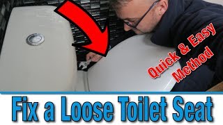 How to Fix a Loose Toilet Seat  Wonky Loo Seat  Bathroom Hacks [upl. by Uht]