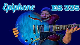 Epiphone Inspired By Gibson Original Collection ES335 Figured Blueberry Burst [upl. by Pytlik503]