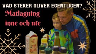 4e amp 5e december vlogg  Oliver hjälper till med matlagning grillar i snön och bakar lussekatter [upl. by Olimreh]